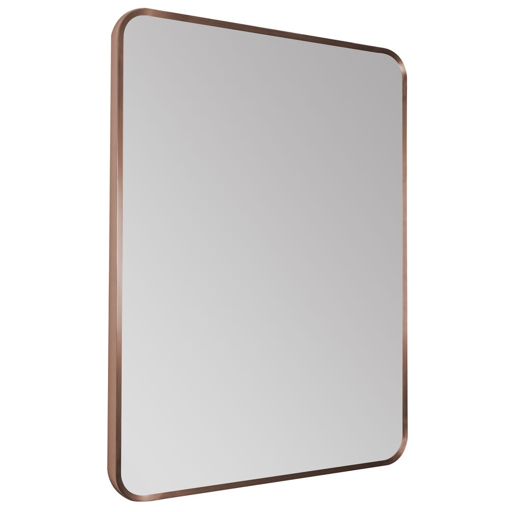 JTP Hix Brushed Bronze Square Plain Mirror Cut Out